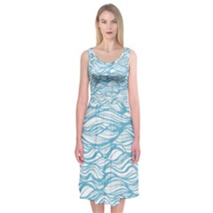 Abstract Midi Sleeveless Dress