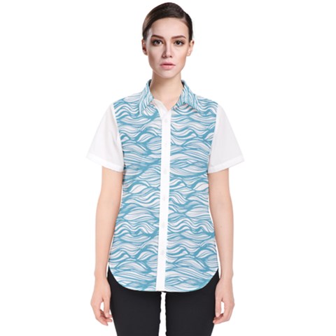 Abstract Women s Short Sleeve Shirt by homeOFstyles