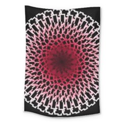 Gradient Spirograph Large Tapestry by JayneandApollo