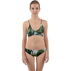 Away From The City Cutout Painted Wrap Around Bikini Set by SeeChicago