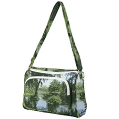 Away From The City Cutout Painted Front Pocket Crossbody Bag by SeeChicago