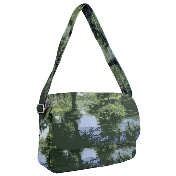 Away From the City Cutout Painted Courier Bag
