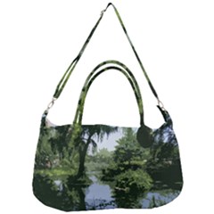 Away From The City Cutout Painted Removal Strap Handbag by SeeChicago