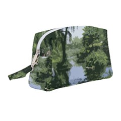 Away From The City Cutout Painted Wristlet Pouch Bag (medium) by SeeChicago