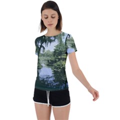 Away From The City Cutout Painted Back Circle Cutout Sports Tee