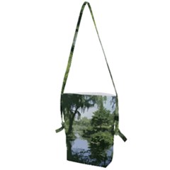 Away From The City Cutout Painted Folding Shoulder Bag by SeeChicago