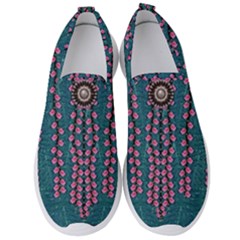 Japanese Sakura Blossoms On The Mountain Men s Slip On Sneakers by pepitasart