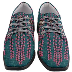 Japanese Sakura Blossoms On The Mountain Women Heeled Oxford Shoes by pepitasart