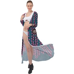 Japanese Sakura Blossoms On The Mountain Maxi Chiffon Beach Wrap by pepitasart