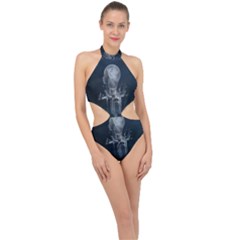 Awesome Light Bulb Halter Side Cut Swimsuit by FantasyWorld7