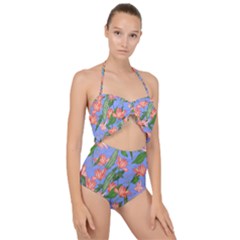 Pretty Inside And Out Scallop Top Cut Out Swimsuit by fabqa