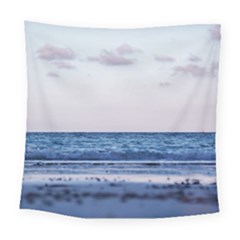 Pink Ocean Hues Square Tapestry (large)