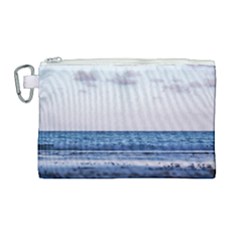 Pink Ocean Hues Canvas Cosmetic Bag (large) by TheLazyPineapple
