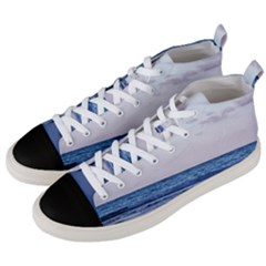 Pink Ocean Hues Men s Mid-top Canvas Sneakers