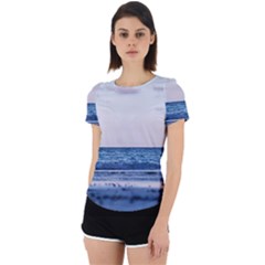 Pink Ocean Hues Back Cut Out Sport Tee