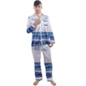 Pink Ocean Hues Men s Satin Pajamas Long Pants Set View1