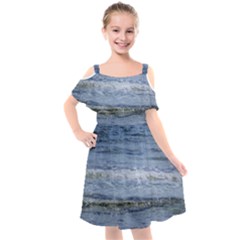 Typical Ocean Day Kids  Cut Out Shoulders Chiffon Dress by TheLazyPineapple