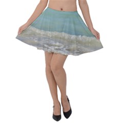 Minty Ocean Velvet Skater Skirt