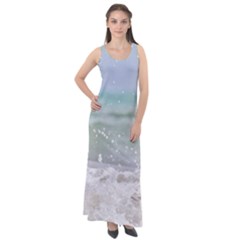 Ocean Heart Sleeveless Velour Maxi Dress