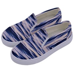 Ocean At Dusk Kids  Canvas Slip Ons by TheLazyPineapple