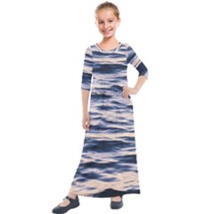 Ocean At Dusk Kids  Quarter Sleeve Maxi Dress by TheLazyPineapple