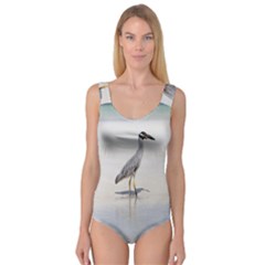 Beach Heron Bird Princess Tank Leotard  by TheLazyPineapple