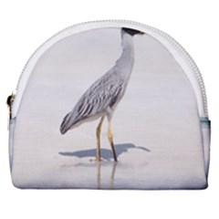 Beach Heron Bird Horseshoe Style Canvas Pouch by TheLazyPineapple