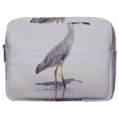 Beach Heron Bird Make Up Pouch (large) by TheLazyPineapple