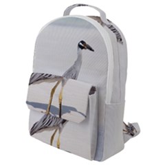 Beach Heron Bird Flap Pocket Backpack (small) by TheLazyPineapple