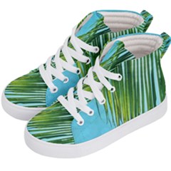 Tropical Palm Kids  Hi-top Skate Sneakers by TheLazyPineapple