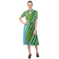 Tropical Palm Keyhole Neckline Chiffon Dress by TheLazyPineapple