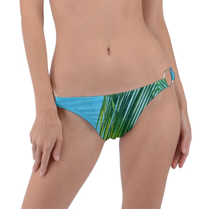 Tropical Palm Ring Detail Bikini Bottom