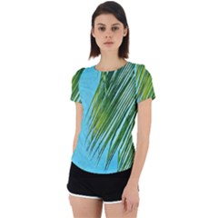 Tropical Palm Back Cut Out Sport Tee by TheLazyPineapple