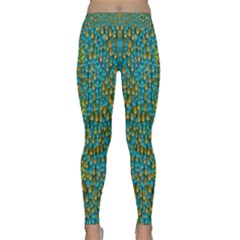 Sun In  The Soft Rainfall Nature Is Blooming Classic Yoga Leggings by pepitasart