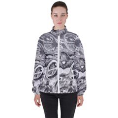 Pebbels In The Pond Women s High Neck Windbreaker by ScottFreeArt