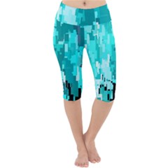 469823231 Glitch48 Lightweight Velour Cropped Yoga Leggings by ScottFreeArt