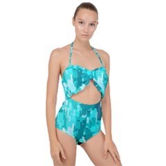 469823231 Glitch48 Scallop Top Cut Out Swimsuit by ScottFreeArt