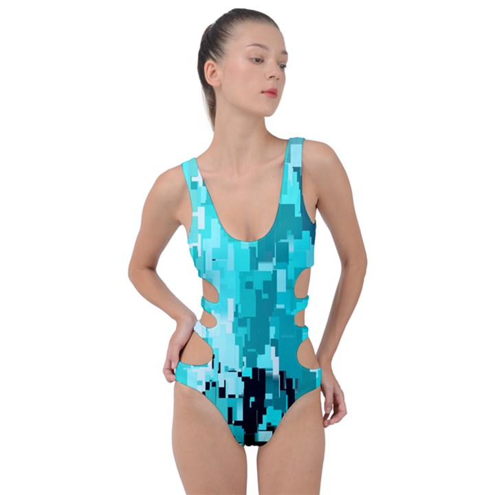 469823231 Glitch48 Side Cut Out Swimsuit