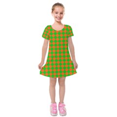 Generated Glitch20 Kids  Short Sleeve Velvet Dress