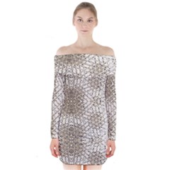 17 Square Triangle Oveerlaye Title X24 Image3a95253 Mirror Long Sleeve Off Shoulder Dress by ScottFreeArt