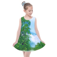 Airbrushed Sky Kids  Summer Dress by Fractalsandkaleidoscopes