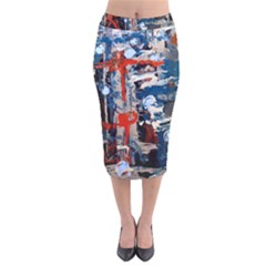 Slow Snow 1 1 Velvet Midi Pencil Skirt by bestdesignintheworld