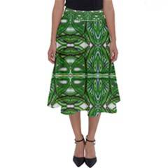 My Paint My Pallet Brocade Green Scarabs Perfect Length Midi Skirt