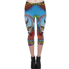 Grateful Dead Wallpapers Capri Leggings 