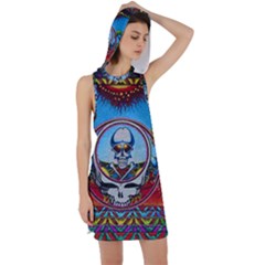 Grateful Dead Wallpapers Racer Back Hoodie Dress by Sapixe