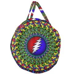Grateful Dead Giant Round Zipper Tote by Sapixe