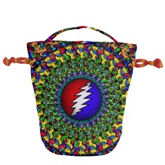 Grateful Dead Drawstring Bucket Bag by Sapixe