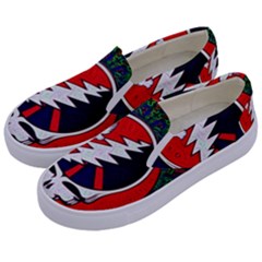 Grateful Dead Kids  Canvas Slip Ons by Sapixe