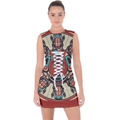 Grateful Dead Pacific Northwest Cover Lace Up Front Bodycon Dress by Sapixe