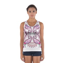 Pink Flower Cartoon Sport Tank Top 